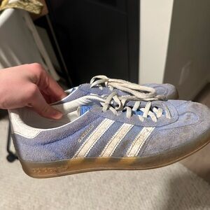 Adidas Suede Blue and White Trainers